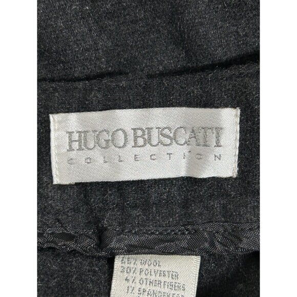 Hugo Buscati Collection Women's Wool Blend Straight Leg Pant in Black -Sz 8 Tall - Picture 3 of 5